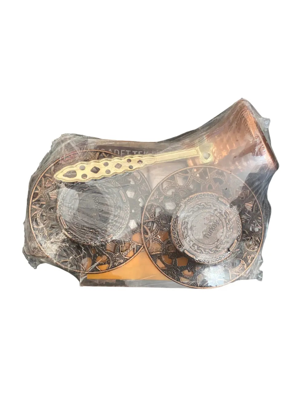 Ensemble de tasses et casseroles à café turc - finitions dorées THEORIENTAL HERBORIST