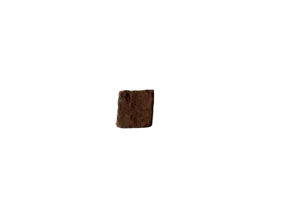 Single piece of dark brown Cade hindi incense block from Egypt, traditional aromatic resin cube