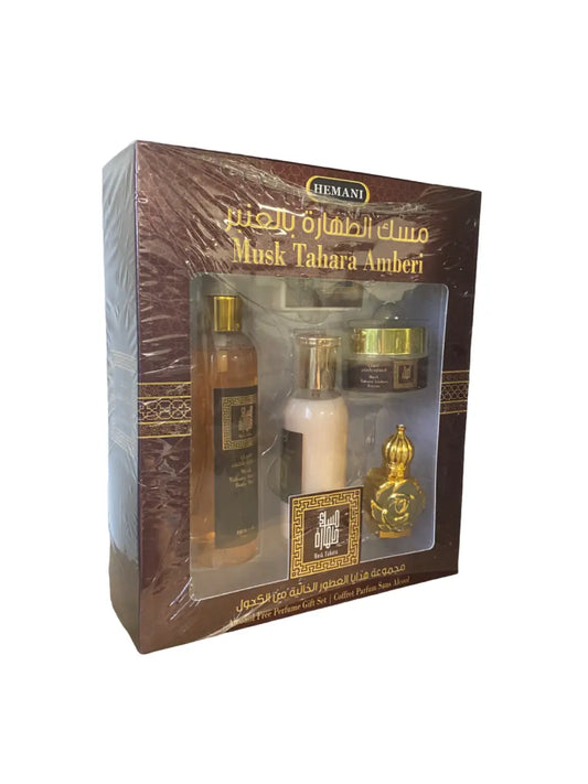 Musk Tahara Amberi - coffret cadeau - Aïd 2023 - 5 en 1 - beauté soin oriental - musc - amber THE ORIENTAL HERBORIST