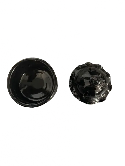 Majmar noir black ceramic incense burner with decorative lid and bowl, traditional mabkhar design in glossy finish