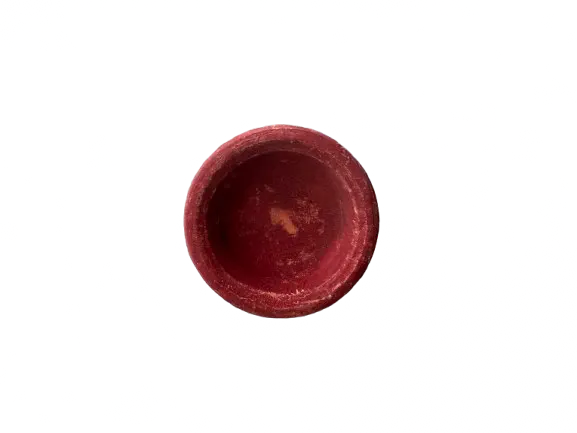 Akkar fassi aker fessi traditional Moroccan red clay pot viewed from above showing circular shape and rustic texture