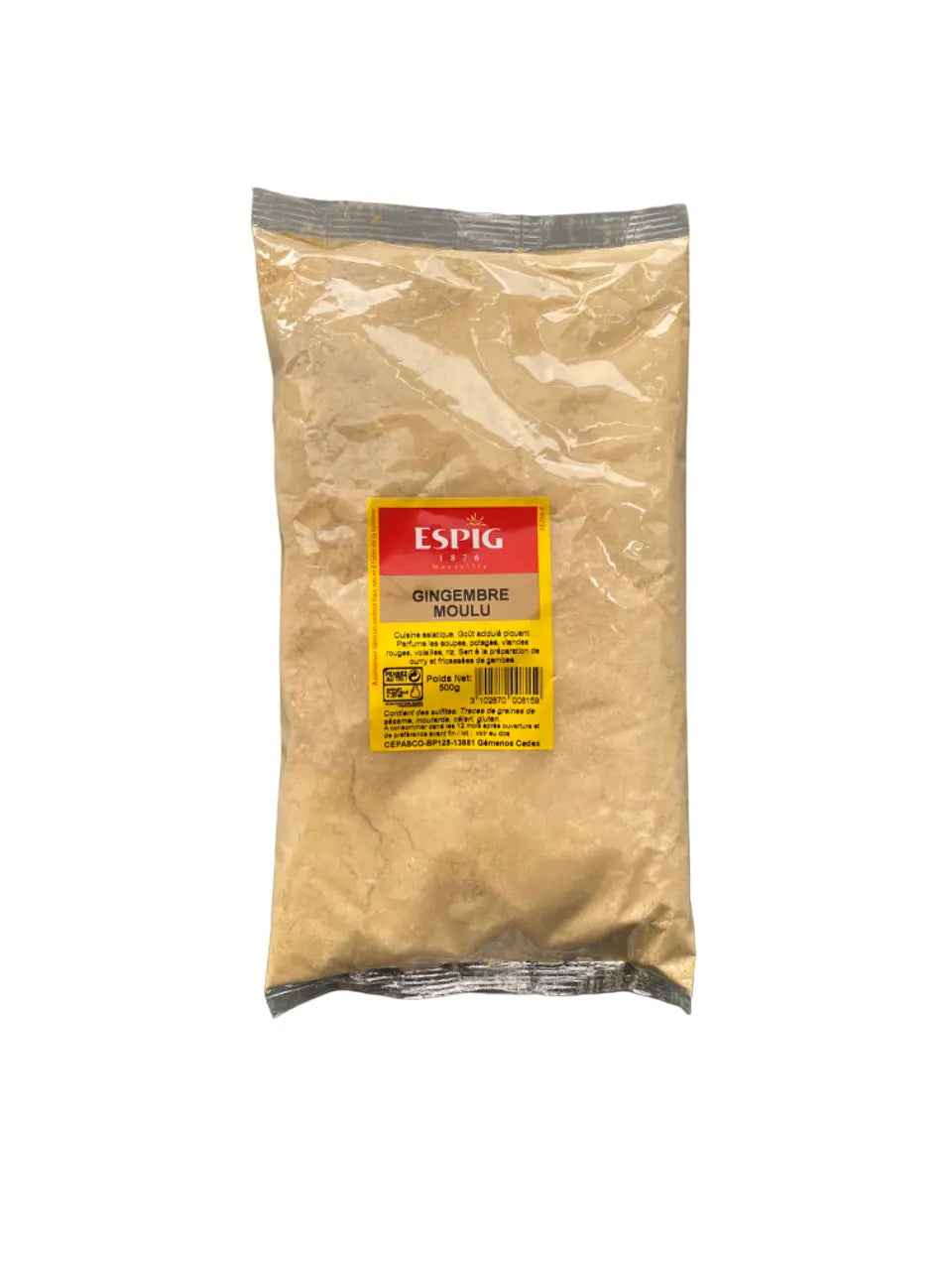 Gingembre moulu - 500g - الزنجبيل المطحون - zanjabil THE ORIENTAL HERBORIST