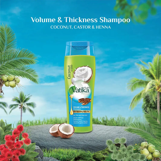 Vatika Naturals Volume & Thickness Shampoo For Thin & Limp Hair 400 ml THE ORIENTAL HERBORIST
