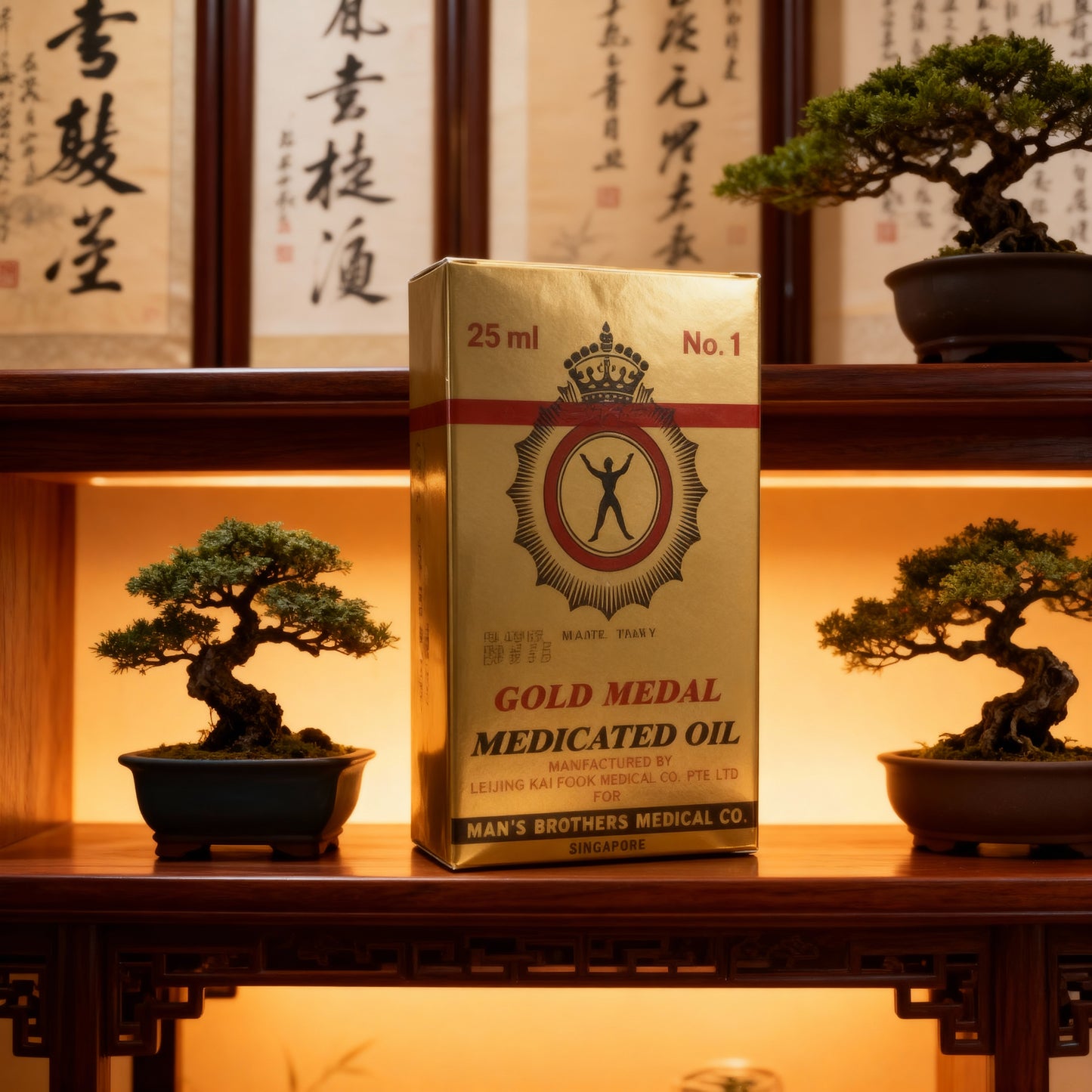 Minyak angin - gold medal - medicated oil - number 1 - 25ml - زيت مكافحة الرياح - ماركة الوسام الذهبي