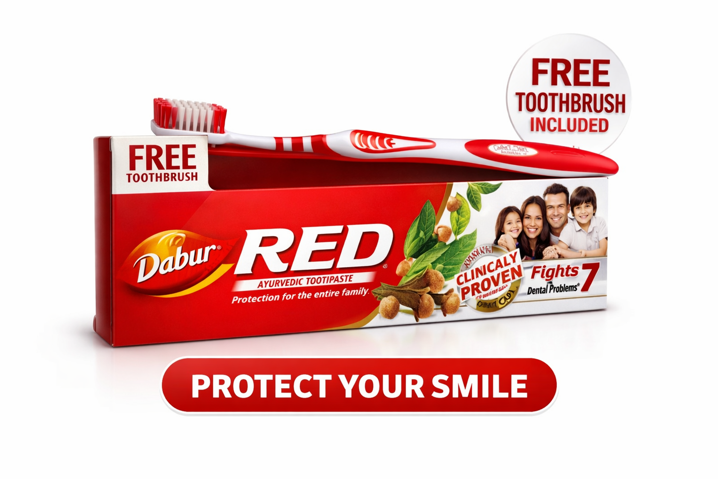 Dentifrice à l'extrait de clous de girofle - dabur - naturel - ayurvedic- blanchissant et rafraîchissant - 70g