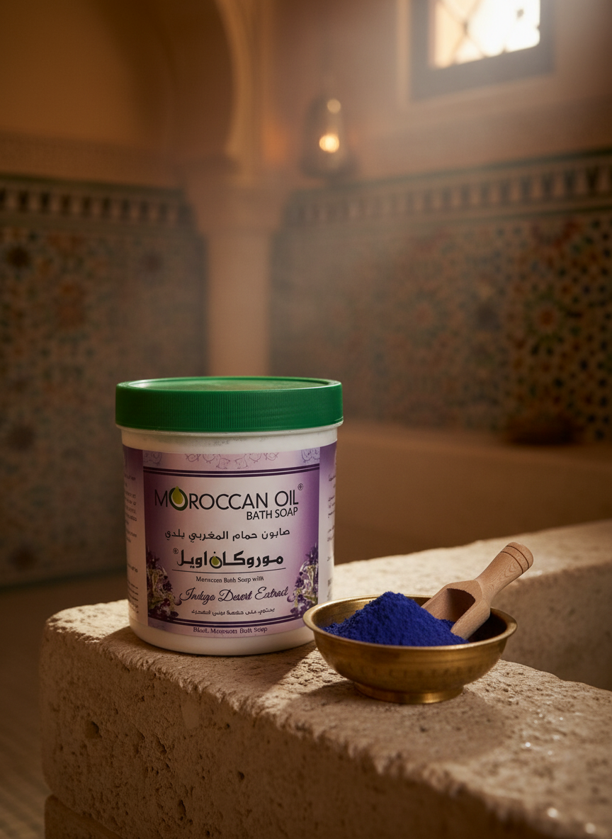 Savon noir au nila zarqa - 1kg - Saboune beldi bel nila - soin visage - صابون بلدي بالنيلة و الودع