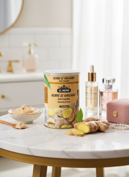 Beurre de gingembre - 350ml - contre la cellulite - cosmétique - naturelle et pure زبدة الزنجبيل ـ طبيعية و صافية