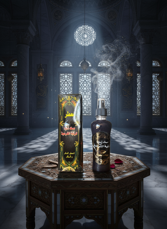 Indoor spray with black musk - against witchcraft, evil eye - معطر بالمسك الأسود للرقية الشرعية