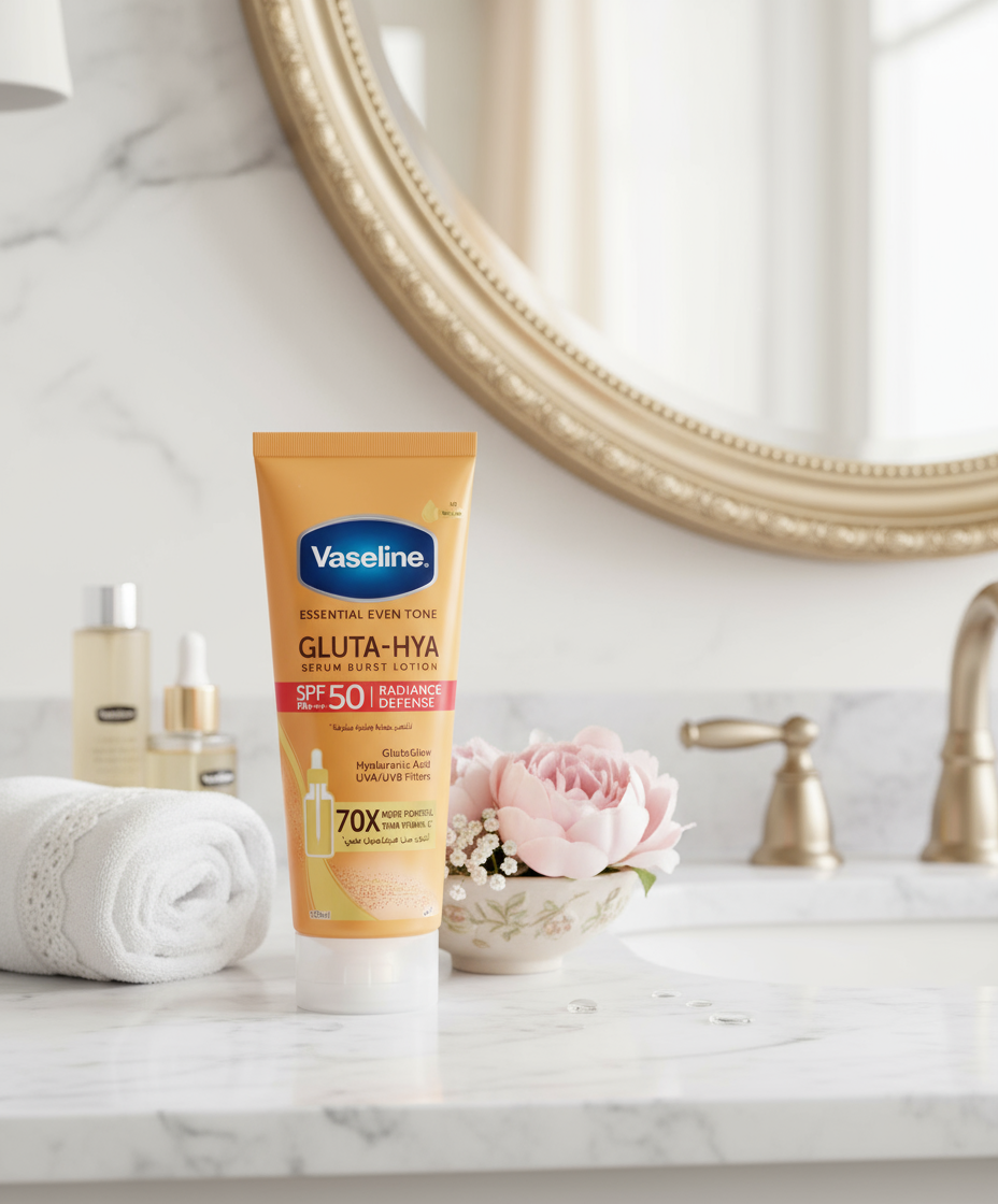 Vaseline Gluta-Hya Radiance Defense Serum Burst Lotion SPF 50 PA+++, 180ml