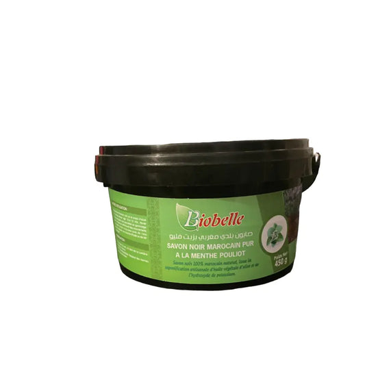 Savon noir pur à la menthe pouliot - 450g - صابون بلدي مغربي بزيت فديو THEORIENTAL HERBORIST