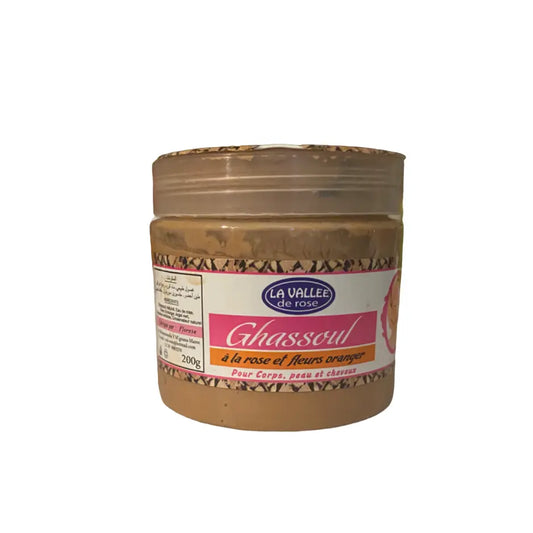 Ghassoul à la fleur d’oranger et à la rose - rassoul masque soin - 200g - pour corps, peau et cheveux THEORIENTAL HERBORIST