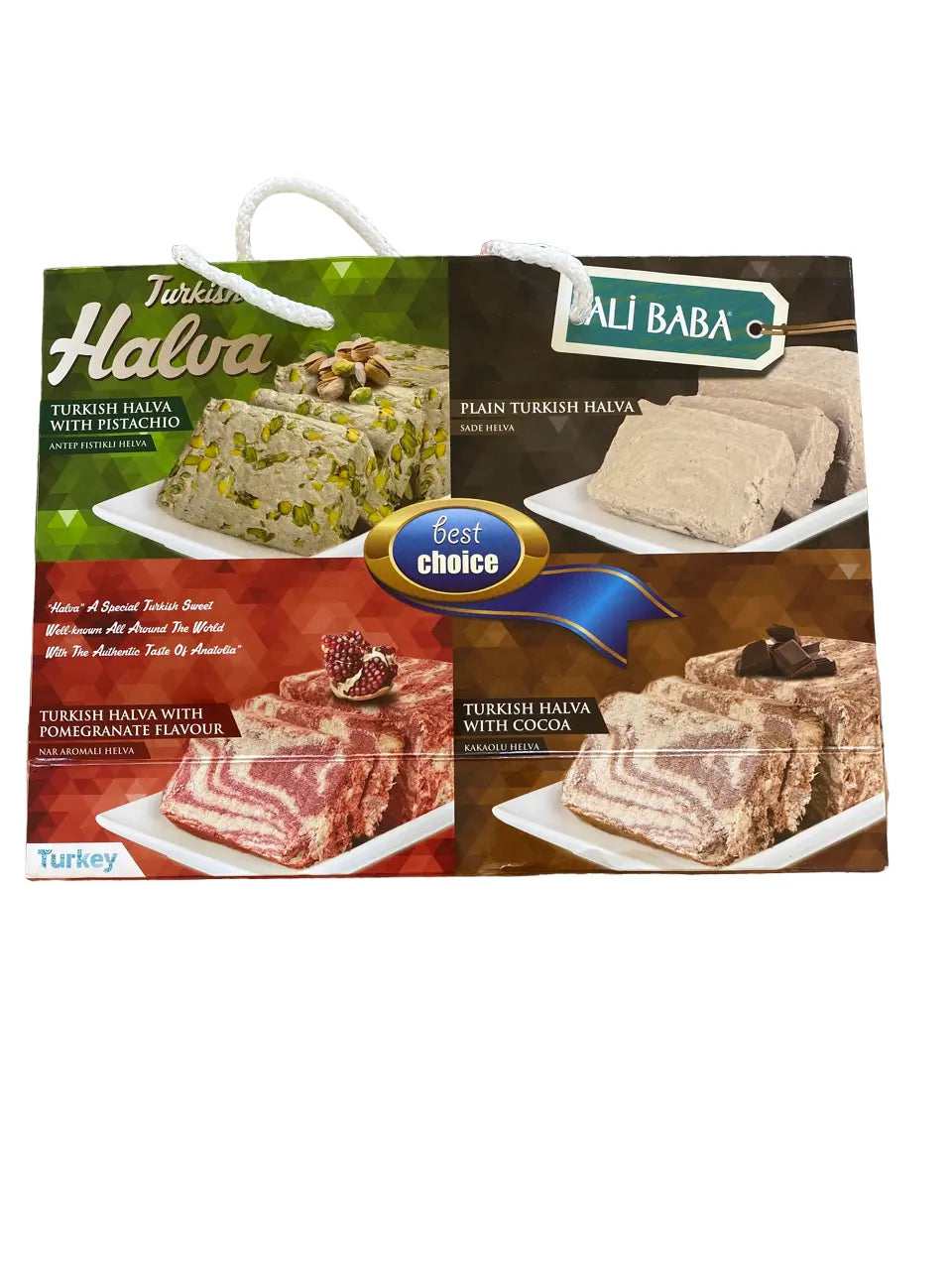 Coffret cadeau de halva et loukoums turcs - 2 set de 4 boites - gateaux bonbons friandises orientale theoriental herborist