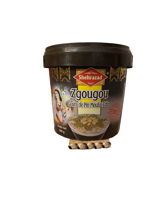 Gesiebte Zgougou-Paste – 500 g – hergestellt in Tunesien – Zgogou – عجين الزقوقو مصفى – extra gemahlene Kiefernkörner