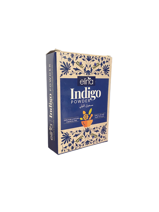 Poudre d’indigo - coloration capillaire 100% naturelle - Indigofera tinctoria - مسحوق النيلة - elina