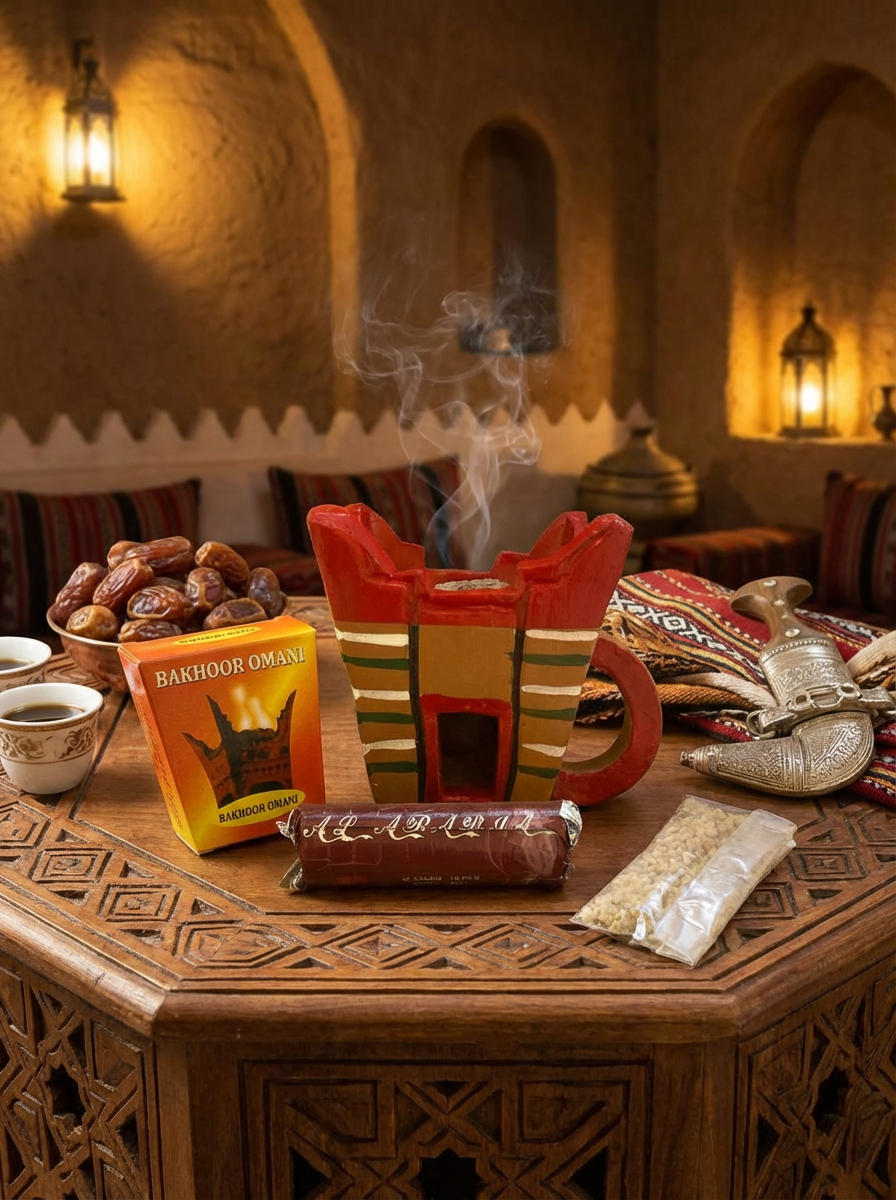 Brûle-encens traditionnel - Sultanat D'oman - brûleur - set complet