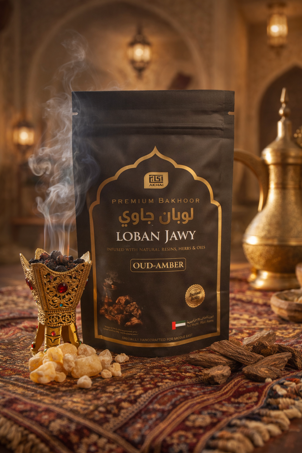 Encens Loban Jawy - oud Ambre - 70g - premium bakhoor