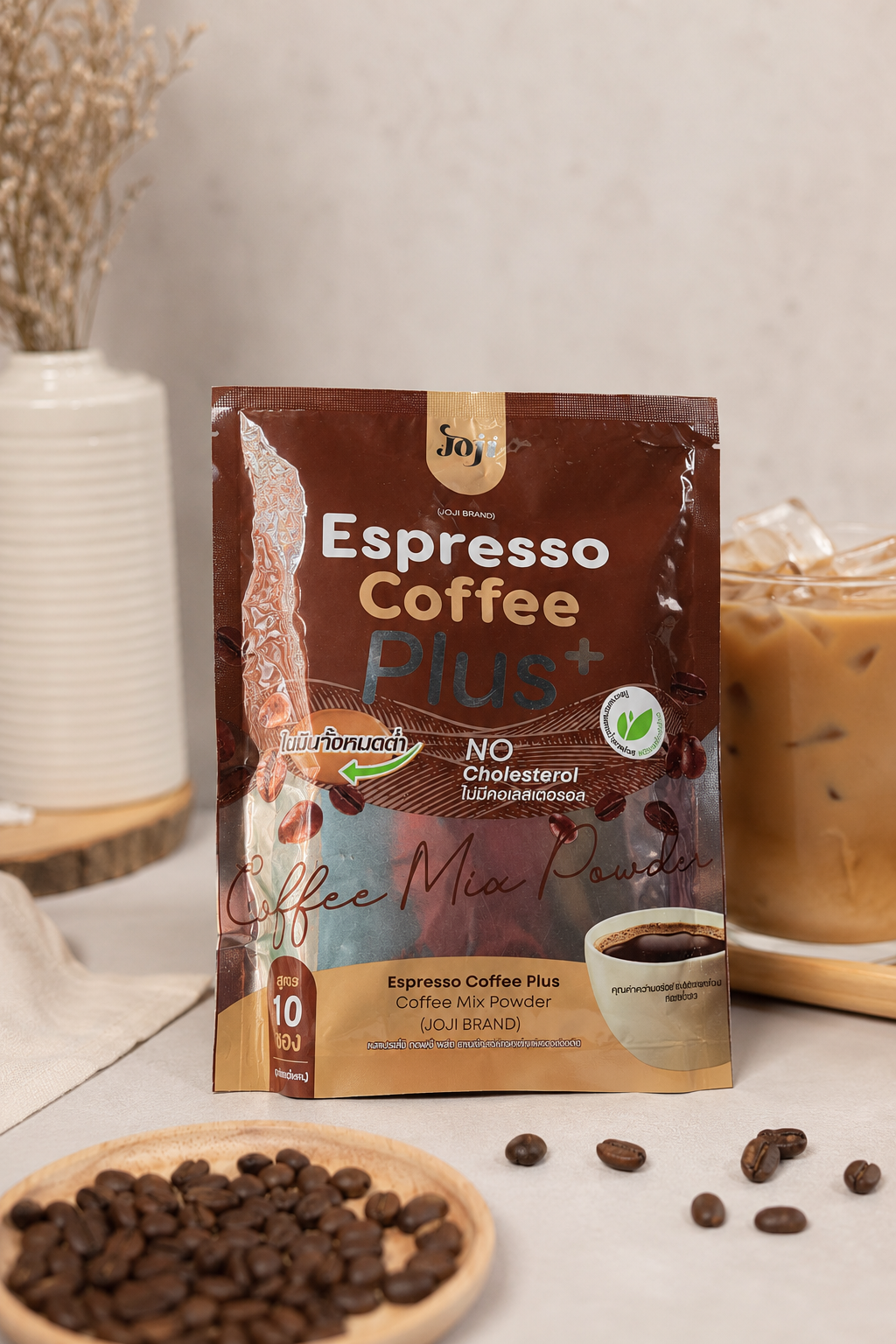Espresso Coffee Plus+ JOJI – Café Instantané Premium | Mélange Savoureux & Sans Cholestérol