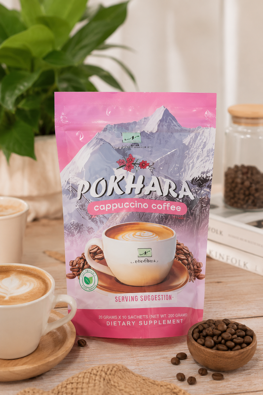 Pokhara Cappuccino Coffee – Instant Cappuccino Café | Gourmet Flavor & Convenient Size