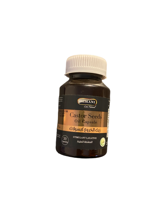 Capsules d’huile de ricin - complément alimentaire - 50 gélules -Stimulant laxatif naturel
