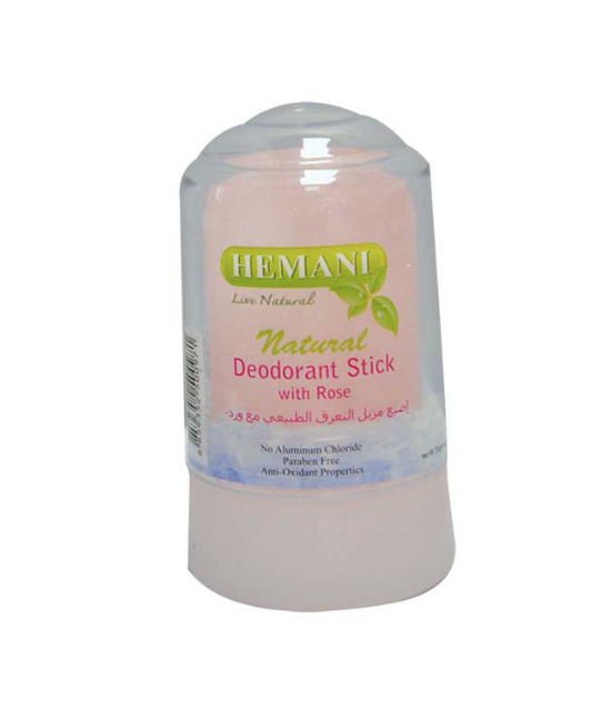 Stick déodorant naturel à la pierre d'alun et à la rose - Sans aluminium et sans paraben