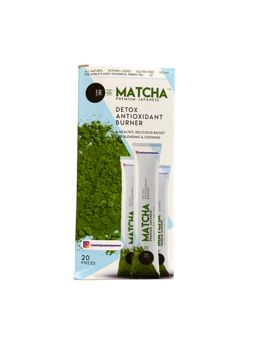 Cure détox au matcha - antioxydant - detox antioxydant burner - thé vert - 20 sachets - énergisante, relaxante - smoothie, lattes